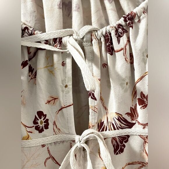 Free People Make It Easy Whats Your Shade Fitted Floral Print Tie Top Sz M - Picture 6 of 8